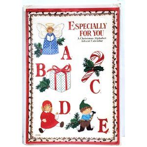 Hallmark A CHRISTMAS ALPHABET ADVENT CALENDAR &envelope Vintage countdown SEALED